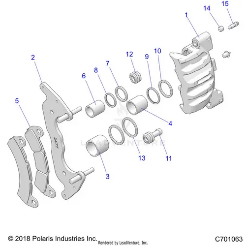 Brakes: Front Caliper - 2021 Polaris Rzr Turbo S 1