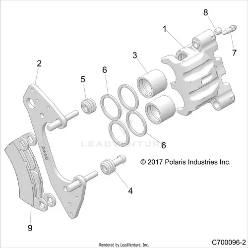 Brakes: Front Caliper - 2021 Polaris Rzr Xp 4 1000 1