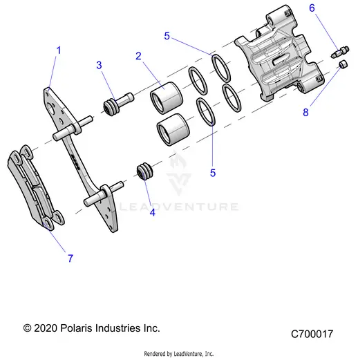 Brakes: Front Caliper - 2022 Polaris Rzr Xp 1000 Sport 1