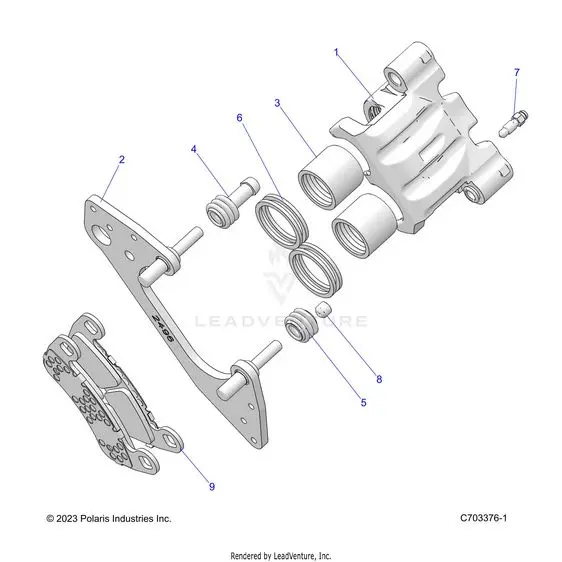 Brakes: Front Caliper - 2024 Polaris Rzr Xp 4 1000 Ultimate 1