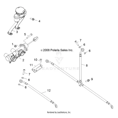 Brakes: Master Cylinder And Brake Lines - 2017 Polaris Rzr 170 1