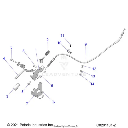 Brakes: Park Lock - 2023 Polaris Rzr 200 Evap 1