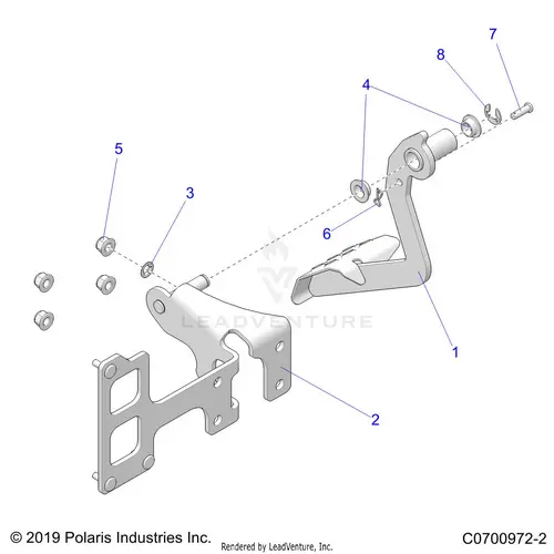 Brakes: Pedal - 2021 Polaris Rzr Xp 1000 Trails & Rocks 1