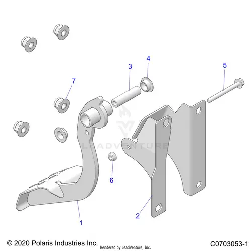 Brakes: Pedal - 2022 Polaris Rzr Turbo R Sport 1