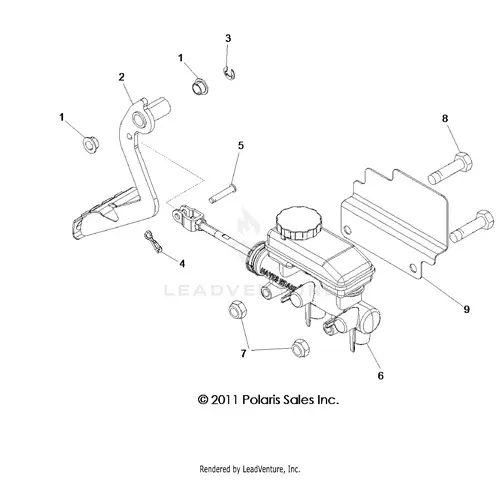Brakes: Pedal And Master Cylinder - 2015 Polaris Rzr 570 1