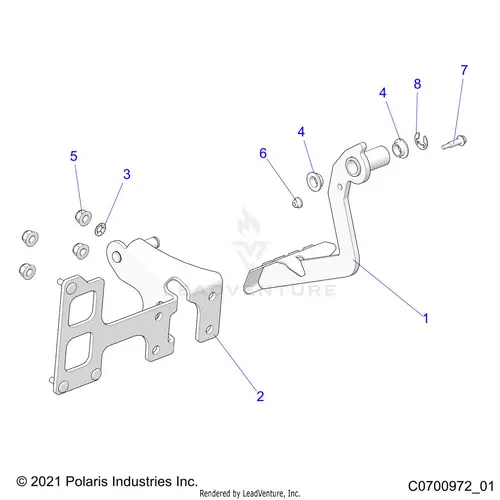 Brakes: Pedal And Master Cylinder - 2025 Polaris Rzr 900 Trail S 1