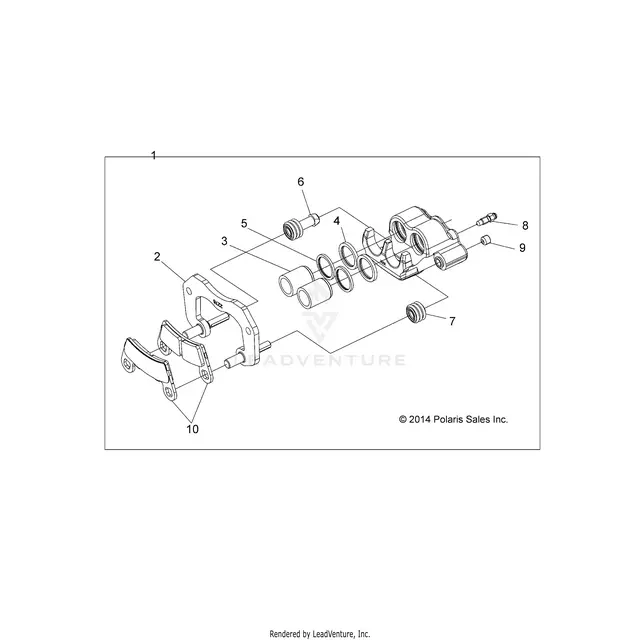 Brakes: Rear Caliper - 2015 Polaris Rzr S 900 1