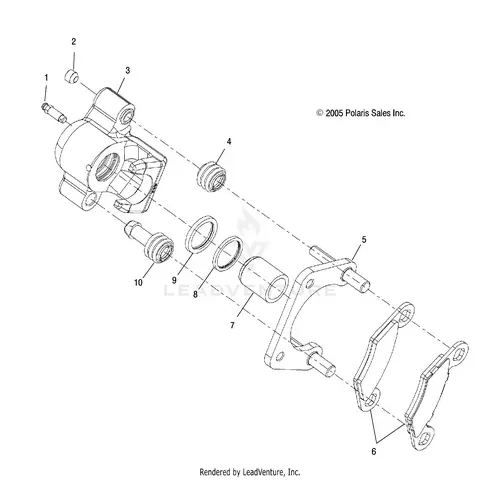 Brakes: Rear Caliper - 2018 Polaris Rzr 570 1