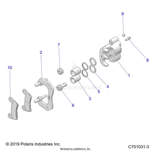 Brakes: Rear Caliper - 2020 Polaris Rzr Trail S 900 1