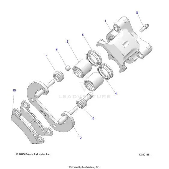 Brakes: Rear Caliper - 2026 Polaris Rzr Xp 4 1000 Sport 1