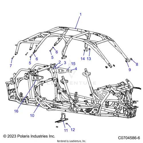 Chassis: Cab And Main Frame - 2023 Polaris Rzr Pro R 4 Lv 1