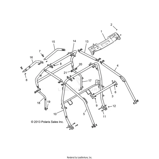 Chassis: Cab Frame - 2015 Polaris Rzr Xp 4 1000 1