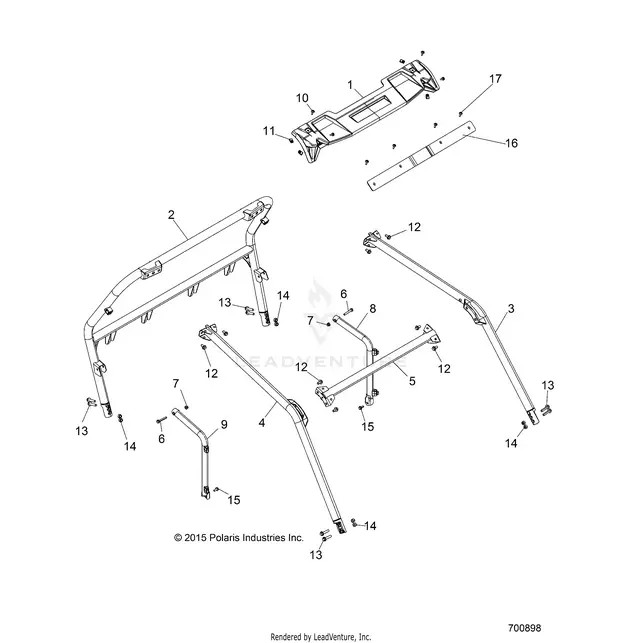 Chassis: Cab Frame - 2016 Polaris Rzr S 900 1
