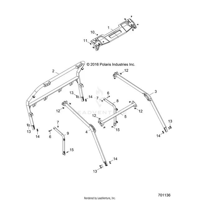 Chassis: Cab Frame - 2017 Polaris Rzr S 900 1