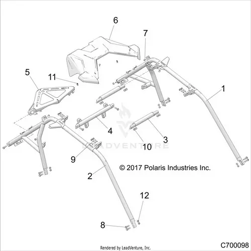 Chassis: Cab Frame - 2018 Polaris Rzr Rs1 1