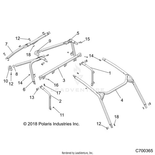 Chassis: Cab Frame - 2019 Polaris Rzr Xp Turbo S 1