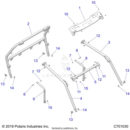 Chassis: Cab Frame - 2020 Polaris Rzr Trail S 900 1