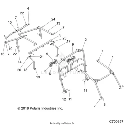 Chassis: Cab Frame - 2020 Polaris Rzr Turbo S 4 1