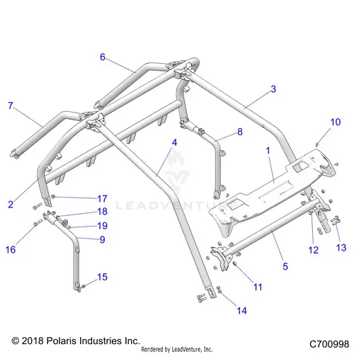 Chassis: Cab Frame - 2020 Polaris Rzr Xp Turbo 1