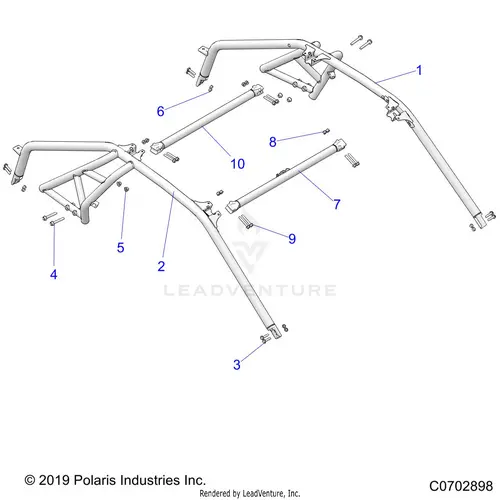 Chassis: Cab Frame - 2021 Polaris Rzr Pro Xp Sport 1