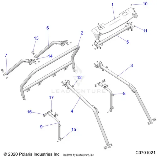 Chassis: Cab Frame - 2021 Polaris Rzr Xp 1000 1