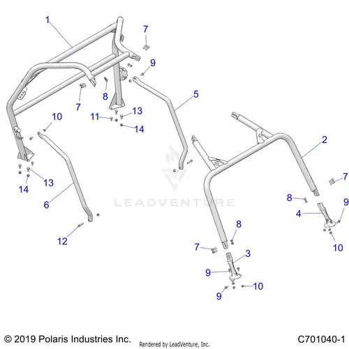 Chassis: Cab Frame - 2022 Polaris Rzr Trail 570 1
