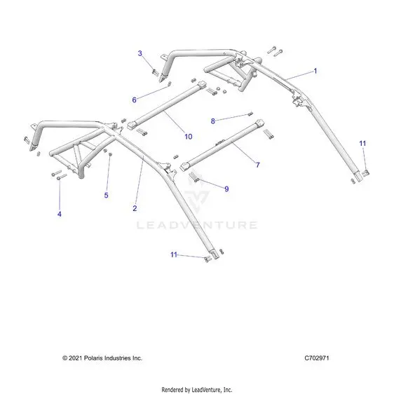 Chassis: Cab Frame - 2022 Polaris Rzr Turbo R Ultimate 1