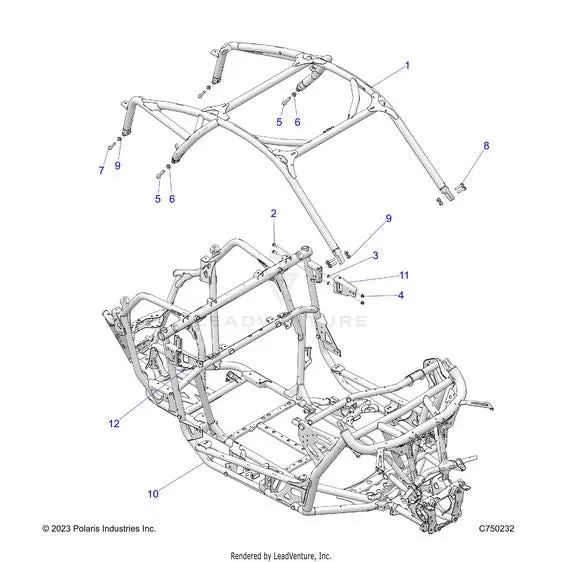 Chassis: Cab Frame - 2023 Polaris Rzr Pro R Ultimate 1