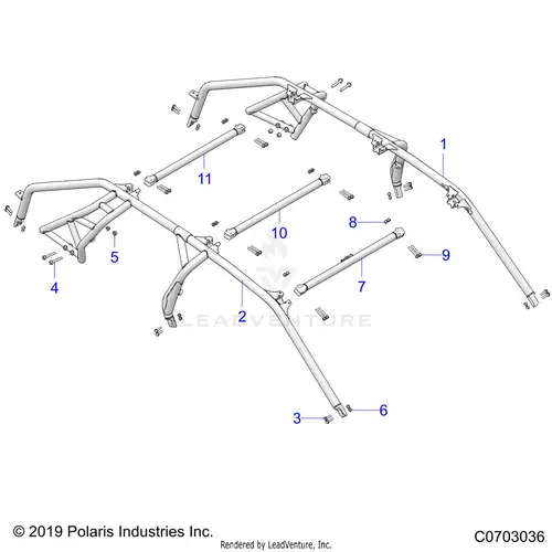 Chassis: Cab Frame - 2023 Polaris Rzr Pro Xp 4 Sport 1