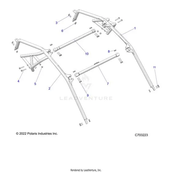 Chassis: Cab Frame - 2023 Polaris Rzr Turbo R Premium Ride Command 1