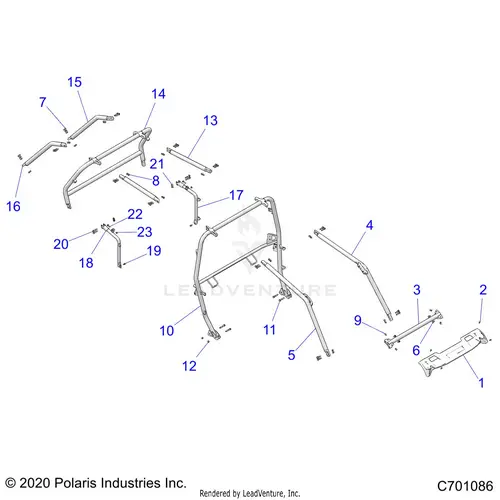 Chassis: Cab Frame - 2023 Polaris Rzr Xp 4 1000 Sport 1