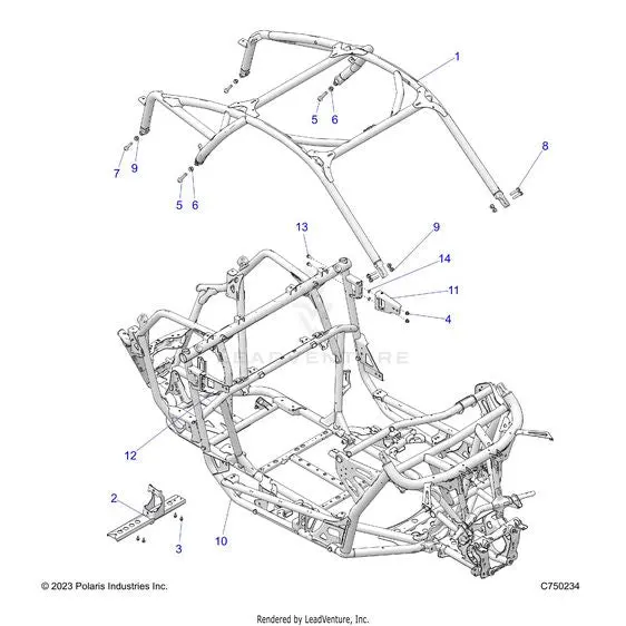 Chassis: Cab Frame - 2024 Polaris Rzr Pro R Premium 1