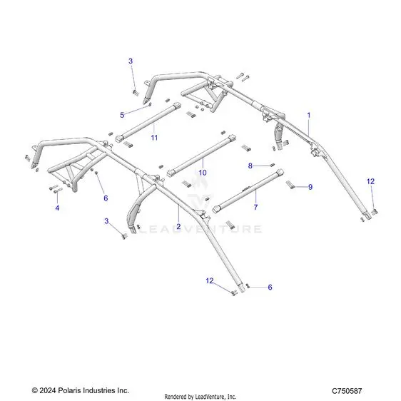Chassis: Cab Frame - 2024 Polaris Rzr Turbo R 4 Premium 1