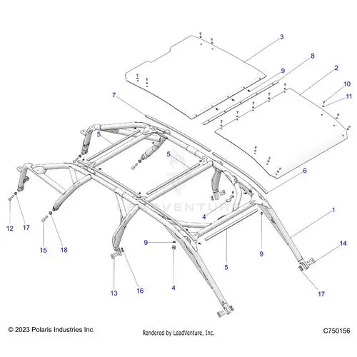 Chassis: Cab Frame - 2025 Polaris Rzr Pro R 4 Race Replica Le Evap 1