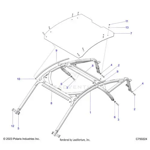 Chassis: Cab Frame - 2025 Polaris Rzr Pro R Factory Armored Le Ultimate 1