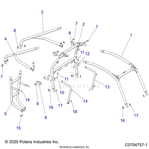 Chassis: Cab Frame - 2026 Polaris Rzr 900 Trail Ultimate 1