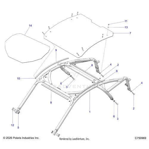 Chassis: Cab Frame - 2026 Polaris Rzr Pro R Le 1