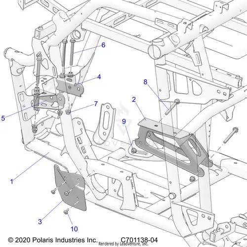 Chassis: Engine And Rear Driveline Mounting - 2022 Polaris Rzr Pro R Sport/Premium 1