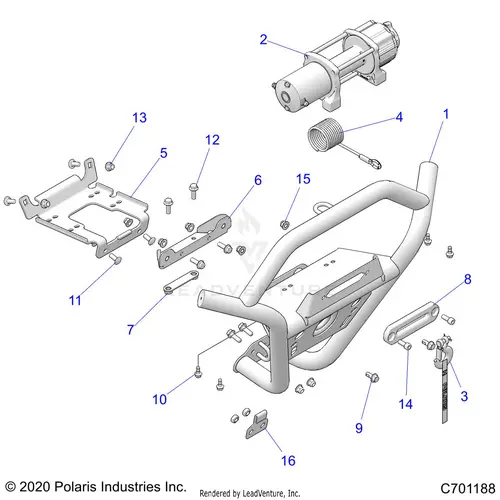 Chassis: Front Bumper W/Winch - 2022 Polaris Rzr Xp 1000 High Lifter 1