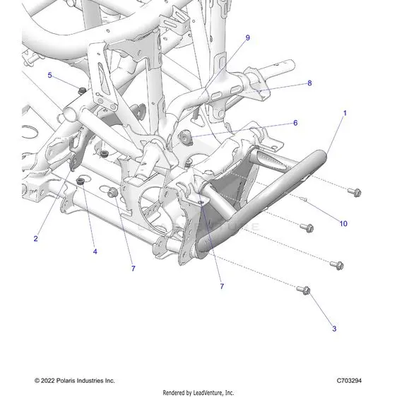 Chassis: Front Gearcase And Bumper Mounting - 2022 Polaris Rzr Pro R 4 Sport 1