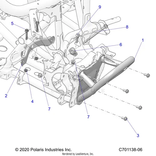 Chassis: Front Gearcase And Bumper Mounting - 2023 Polaris Rzr Pro R Ride Command 1