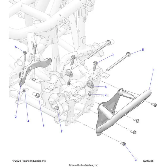 Chassis: Front Gearcase And Bumper Mounting - 2024 Polaris Rzr Pro R Ultimate 1