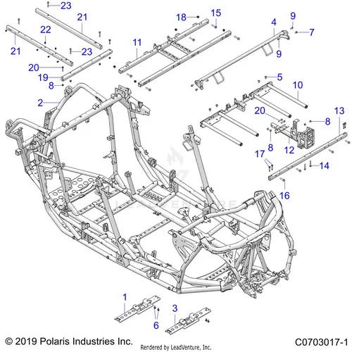 Chassis: Main Frame - 2021 Polaris Rzr Pro Xp 4 Ultimate Rockford Le 1