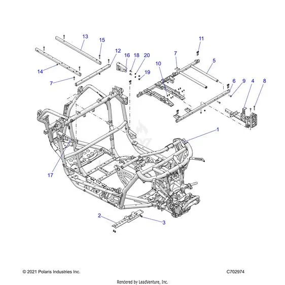 Chassis: Main Frame - 2022 Polaris Rzr Turbo R Ultimate 1
