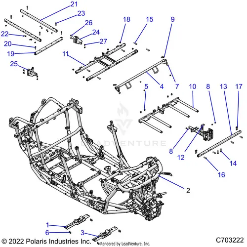 Chassis: Main Frame - 2023 Polaris Rzr Turbo R 4 Ultimate 1