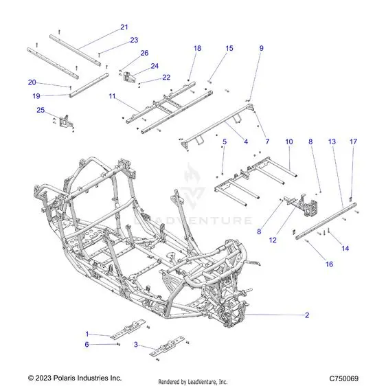 Chassis: Main Frame - 2024 Polaris Rzr Turbo R 4 Sport 1