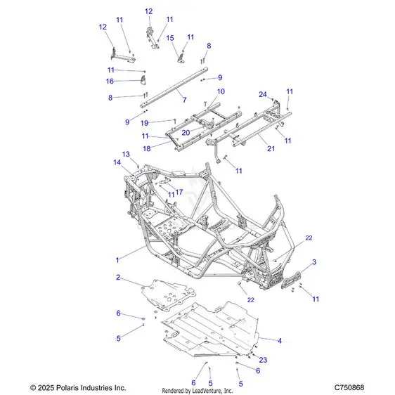 Chassis: Main Frame And Skid Plate - 2026 Polaris Rzr Trail S 1000 Ultimate 1