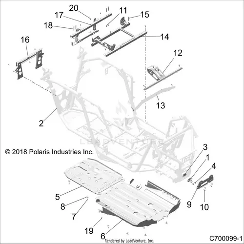 Chassis: Main Frame And Skid Plates - 2022 Polaris Rzr Rs1 Eps 1