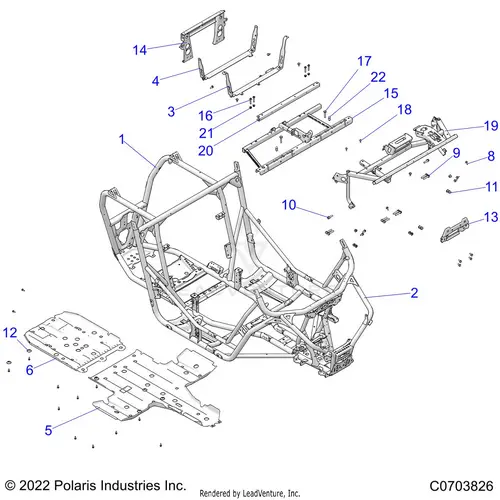 Chassis: Main Frame And Skid Plates - 2022 Polaris Rzr Xp 1000 High Lifter 1