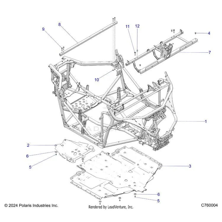 Chassis: Main Frame And Skid Plates - 2025 Polaris General Xp 1000 Ultimate 1